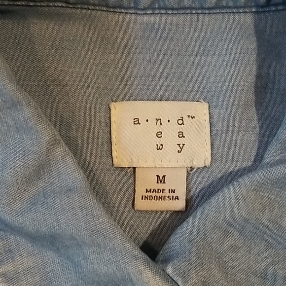 A. New. Day. Blue button down shirt - Picture 4 of 4